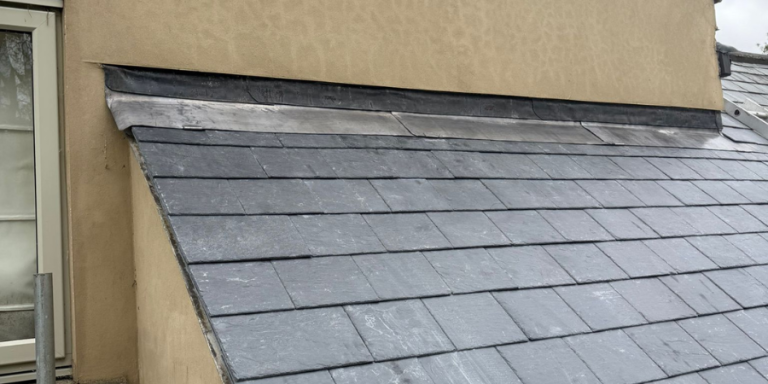 New Slate Roof & Leadwork in Oakhill, Near Shepton Mallet