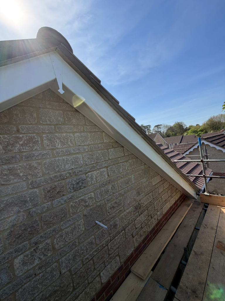 Newly installed roofline