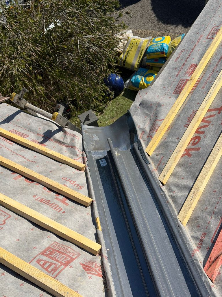 Tyvek supro roof membrane and new guttering installed