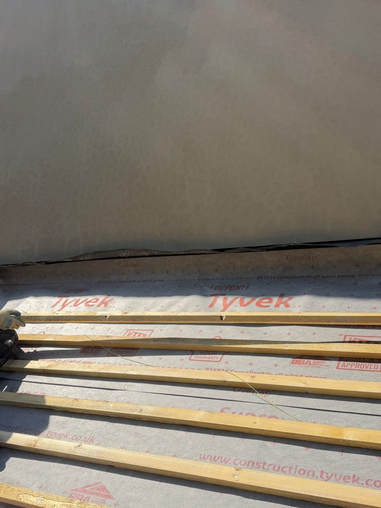 Installing 2x1 gold treated battens