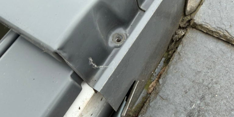 Close up of leaking velux roof window
