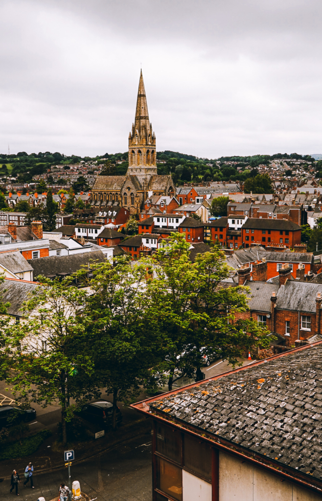 A view of Exeter including the cathedral