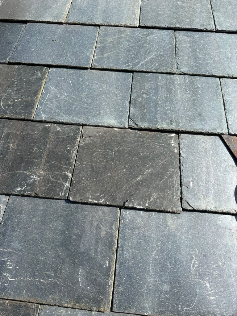 Newly repaired slate roof