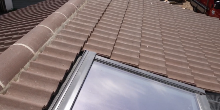 A newly completed new roof installation in Radstock Somerset