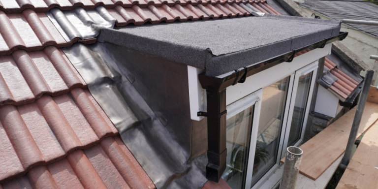 A newly replaced velux roof windown & leadwork on a roof in Somerset